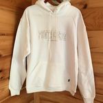 Exist AMAZING VINTAGE WHITE PUNTA GORDA FLORIDA EMBROIDERED GRAPHIC SPELLOUT HOODIE SWEATSHIRT PULLOVER TOP Photo 0