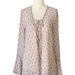 PPLA  Madrid Bell Sleeve Sheer Top Size Small Photo 0