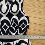 The Limited  Womens Size 4 Blue Geometric Dress Knee Length Sleeveless Boat Neck Photo 5