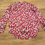 Equipment NWT  Nerine Floral Long-Sleeve Button-Down Top Sky Gray Satin Blouse Photo 8