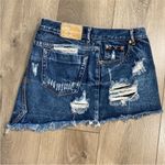 One Teaspoon  Junkyard Distressed Blue Jean Skirt Size‎ 25 Photo 2