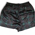 NWOT 90s Addiction Vintage 100% Silk Sleep Shorts Boxers Plaid Green Black Photo 1