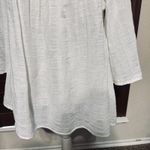 Cynthia Rowley  Gauzy Blouse Sz L Cream Boho Peasant Top Cotton Romantic Cottage Photo 2