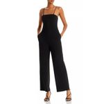 AQUA Black Backless Wide Leg Jumpsuit Size 8 by Sleeveless with Pockets Photo 7