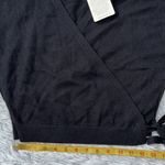 B.O.G Collective wrap top side tie ling sleeve V neck cropped black size Medium Photo 5