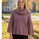 Talbots Women's Lavender Cowl Neck Sweater Size Large Fall Knit Chic Trendy Wool Photo 1