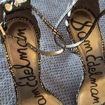 Sam Edelman  Size 10 Snakeskin Polka Dot Ankle‎ Strap Stiletto Heels Sandals Photo 2