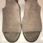 Lucky Brand  Women’s Baxley Leather Suede Tan Open Toe Block Heels Photo 2