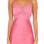 Danielle Guizio hot pink satin slip dress Photo 0