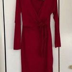 Cupshe Red Knit Tie Dress Photo 0