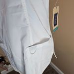 Cherokee  Revolution Medium White Mock Wrap Scrub Top Photo 6