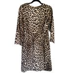 Rag and Bone  Silk Leopard Long Sleeve Wrap Dress Size 6 Animal Print Mobwife Glam Photo 3