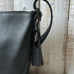Coach Small Dufflette Pebbled Leather Crossbody Shoulder Purse Bag Black Photo 3