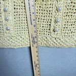 BTB Los Angeles Lisbeth Raffia Tote Unlined Pearl Detail Tan Photo 10