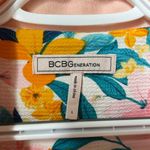 BCBGeneration women's size large linen blend orange blazer Photo 2