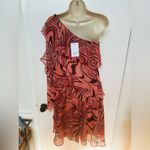 MISA Los Angeles  Medium Selena Feeling Groovy Pink And Orange Mini Dress  NWT Photo 5