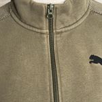 Puma army green mock neck long sleeve full zip fleece track jacket Size Medium Photo 3