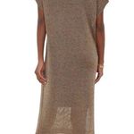 Tuckernuck NEW Bronze Metallic Knit Indie Dress Large Brown Photo 1