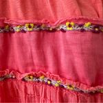 Free People Pink Embroidered Floral Tie Back Tank Top, Size 10 Photo 2