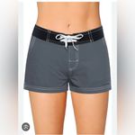 Meegsking Medium Gray Black Quick Dry Swim Board Shorts Photo 3