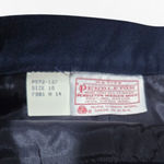 Pendleton 80s Vintage Navy Blue Mid Rise Pleated Minimal Wool Midi Skirt Size 6 Photo 2