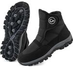Women Winter Hiking Boots: Waterproof Fur Lined Anti Slip Outdoor Boots Black Size 11 Photo 6
