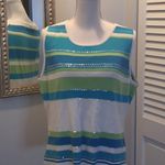 Geoffrey Beene  Sequined sleeveless sweater Photo 2