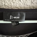 Vintage Y2K 90s B Wear Womens Y2K Wrap Top Large Black Romantic Sexy Holiday Blue Size 4 Photo 4