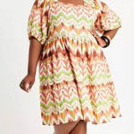Ashley Stewart Women's Square Neck Printed Gauze Dress Size 18/20 Oversized NWT Photo 0