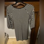 Jonathan Martin Black and White Wrap Dress Puff Sleeve Photo 1
