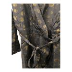 Modcloth NWT  Golden Record Party Wrap Dress XS Black Gold Tie Waist Retro Chic Photo 2