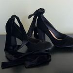 JustFab suede Tetra lace up leg heels Photo 1