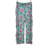 Love 83 Green and Pink Floral Sheer Beach Pants NWT Size 3XL Pull Photo 1
