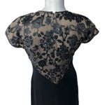 Jeffrey & Dara Black Dress Velvet Lace Cocktail 8 Gown Evening Party Glam Formal Photo 4