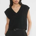 Babaton  Wool Vest merino sweater sleeveless womens Black (large) fisherman Photo 0
