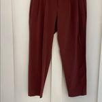 Athleta  Skyline II High Rise Paper Bag Waist Belted Tie Waist Pant Cognac Size 6 Photo 4