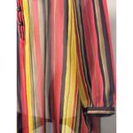 Jones New York  Sport Size XL Women Sheer Multicolor Striped Blouse Photo 10