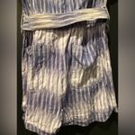 Saylor  Wilshire Belted Preppy Summer Resort Romper cotton blue white striped xs Photo 4