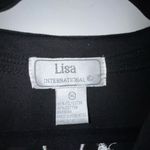 Lisa International Vintage  Fish Print Button Front Short Sleeve Shirt Top Size XL  Photo 5