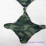 NEW Triya camo camouflage knotted detail one piece swimsuit, size XS Green Photo 3