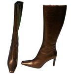 Donald Pliner  Bronze Couture Antique Metallic Leather Full Zipper Boot NWT $425 Photo 6