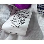 Old Navy Pants Womens L White Blue Striped Linen Blend Wide Leg Pull On Coastal Photo 11