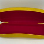 Ray-Ban Vintage Yellow Sunglass Case Hard Clamshell Narrow Interior Red Lined Photo 6