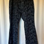 Soft Surroundings Floral Wide Leg Flare Pull on Jeans Size Large Boho Bell Photo 1