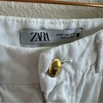 ZARA White Wide Leg Straight Crop Denim Jeans USA 6 Photo 2