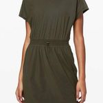 Lululemon Throw it on Dress Dark Olive Size 8 NWOT Photo 0