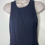 Brochu Walker Pleated Front Detail Black Onyx Silk HILDE Midi Dress SMALL sz S Photo 6