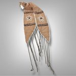 Free People  Riley Pony Scarf Western Bohemian Beaded Chain Fringe Hair Tie NWT Photo 4