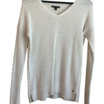 American Eagle America  Eagle Women Tunic Sweater M Ivory Large Loop‎ Open Knit Casual Neutral Photo 0