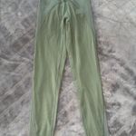 Aerie OFFLINE by Goals High Waisted Ribbed smooth & slick leggings green size M Photo 3